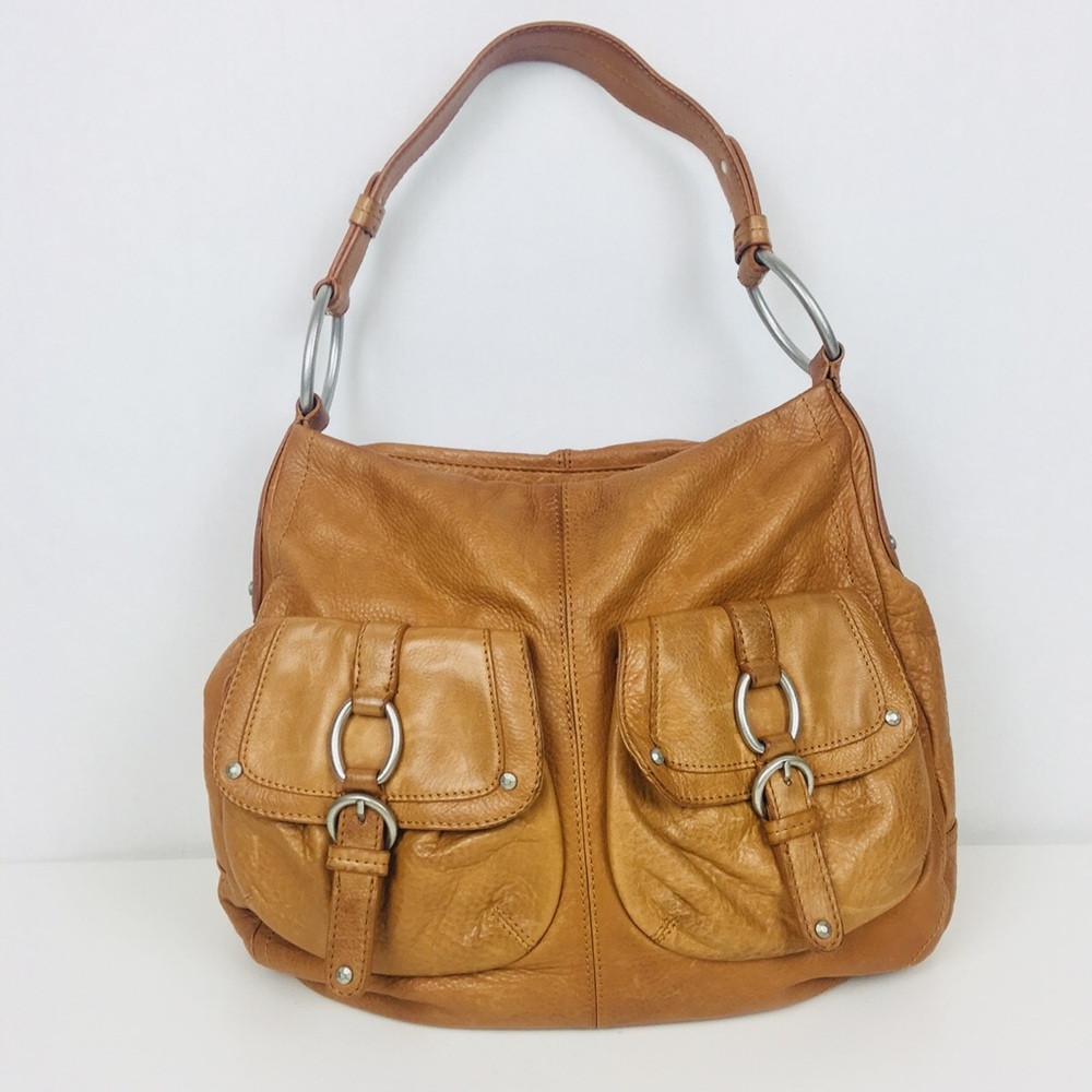 Sigrid Olsen Tan Leather Hobo Shoulder Bag